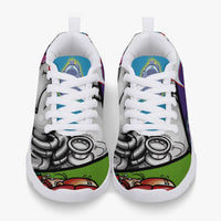 216. Kids' Lightweight Mesh Sneakers - White