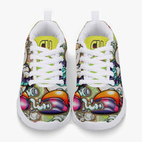 216. Kids' Lightweight Mesh Sneakers - White