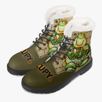 241. Faux Fur Leather Boots