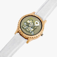 205. Italian Olive Lumber Wooden Watch - Leather Strap