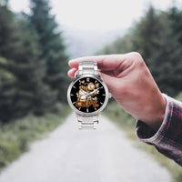 213. New Steel Strap Automatic Watch (With Indicators)
