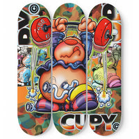 Cupy original design skateboard, wall art per 3 No.1