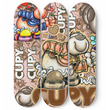 Cupy original design skateboard, wall art per 3 No.2