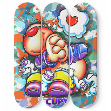 Cupy original design skateboard, wall art per 3 No.3