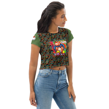 CUPY All-Over Print Crop Tee 3 - Cupy