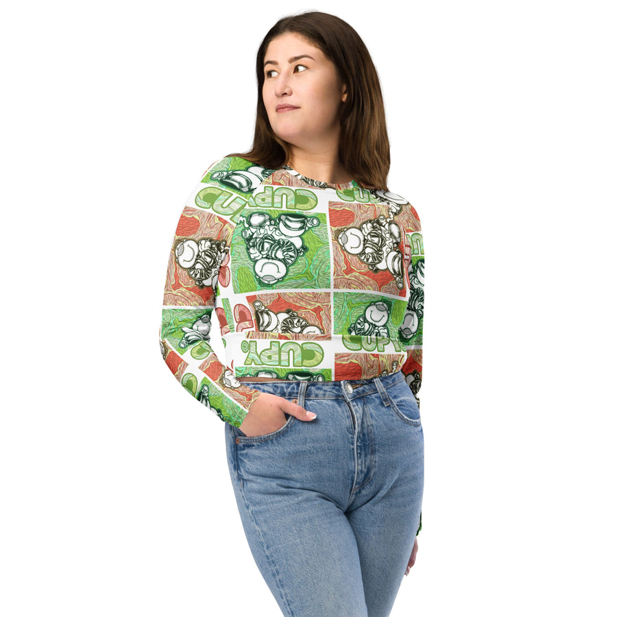 Recycled long-sleeve crop top - Cupy