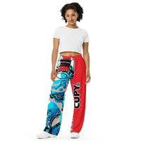 Cupy all-over print unisex wide-leg pants - Cupy