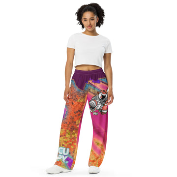 CUPY all-over print unisex wide-leg pants 2 - Cupy