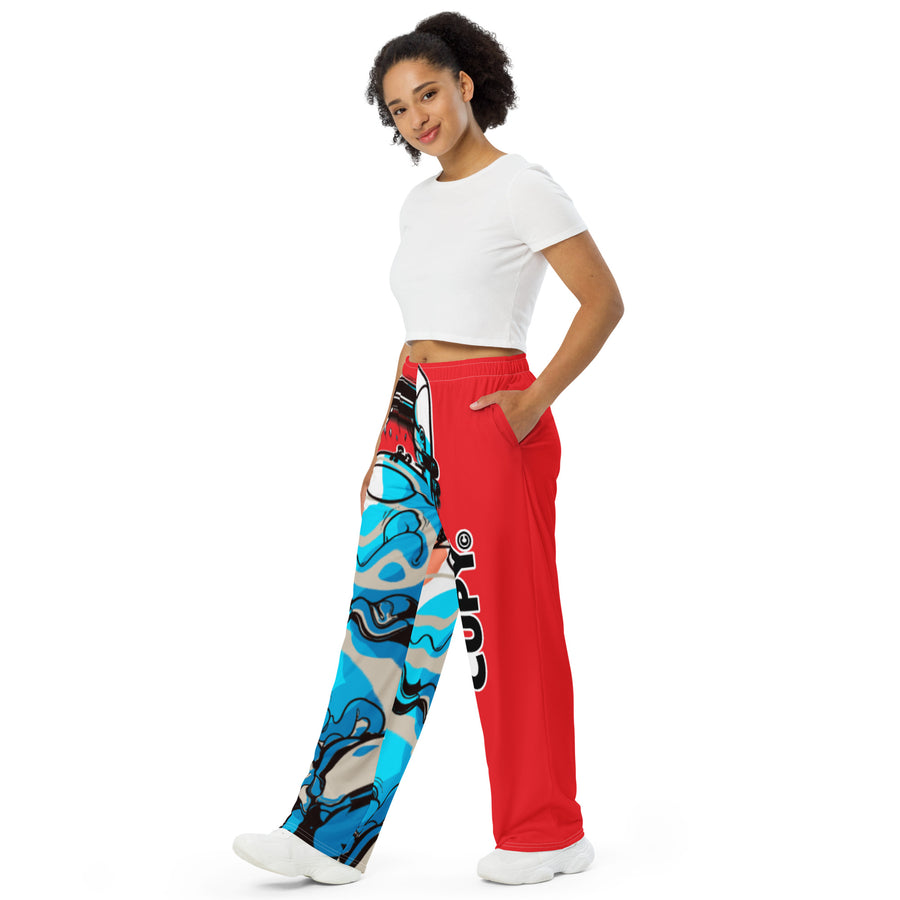 Cupy all-over print unisex wide-leg pants - Cupy