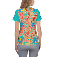 Cupy all-Over Print Women's Athletic T-shirt - Cupy