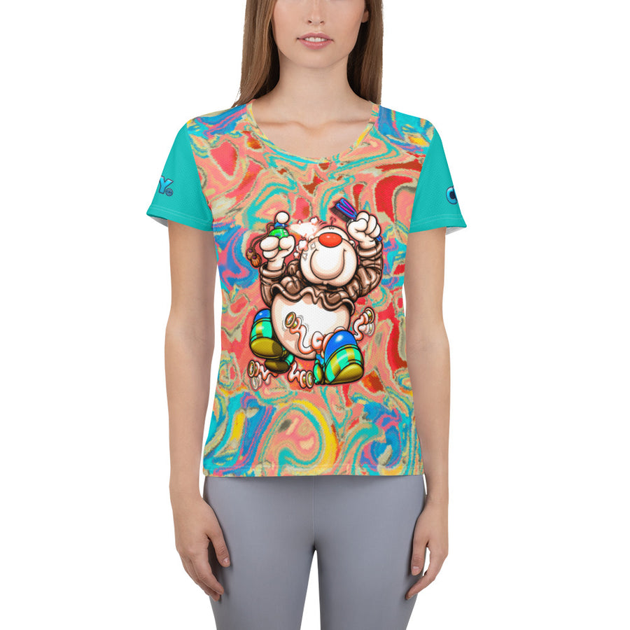 Cupy all-Over Print Women's Athletic T-shirt - Cupy