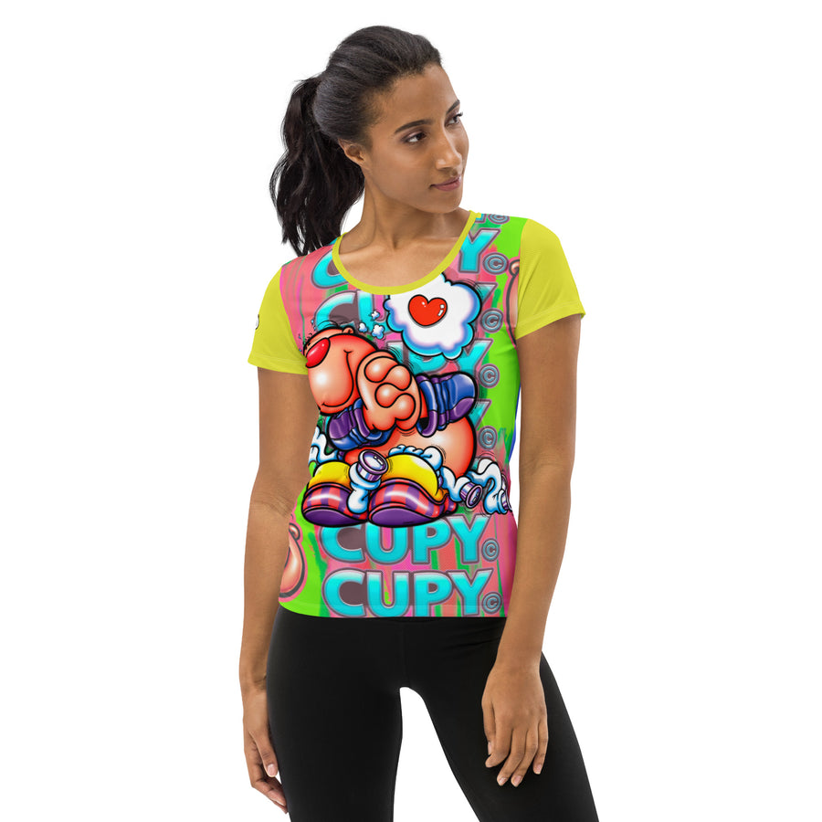 CUPY all-Over Print Women's Athletic T-shirt - Cupy