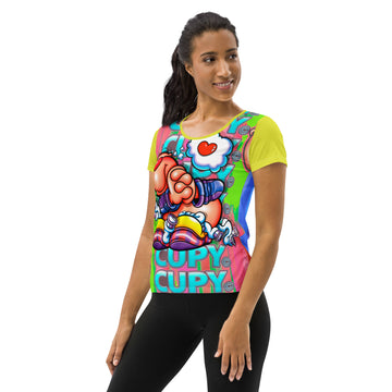 CUPY all-Over Print Women's Athletic T-shirt - Cupy