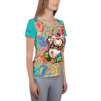 Cupy all-Over Print Women's Athletic T-shirt - Cupy