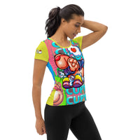 CUPY all-Over Print Women's Athletic T-shirt - Cupy