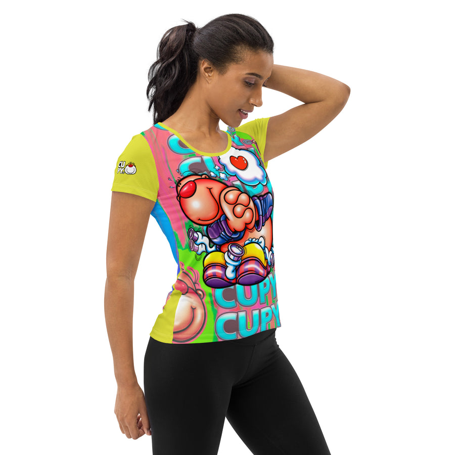 CUPY all-Over Print Women's Athletic T-shirt - Cupy