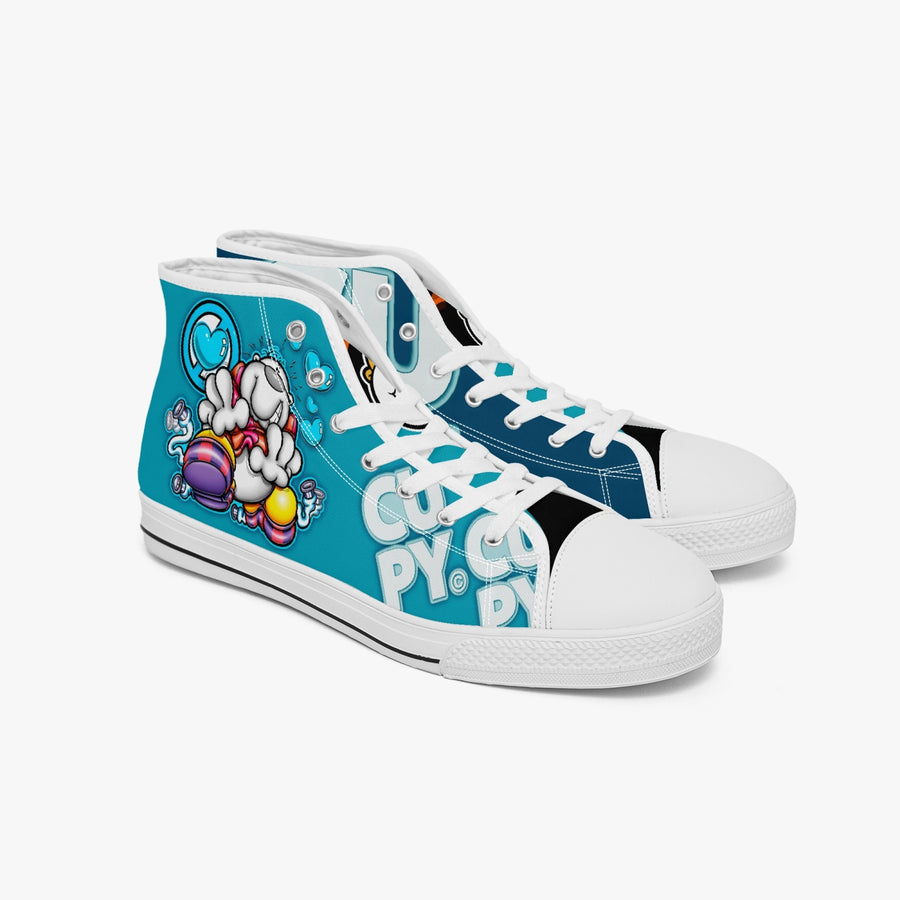 CUPY 400. New High-top Canvas Shoes - Tongue Printable - Cupy