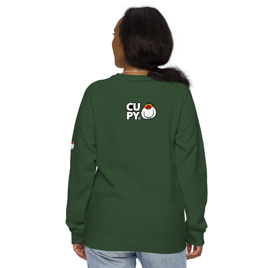 Unisex organic raglan sweatshirt - Cupy